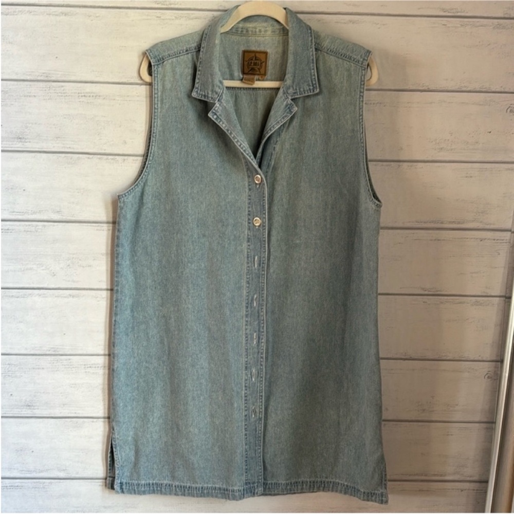 Vintage Denim Vest Dress/ShirtDres